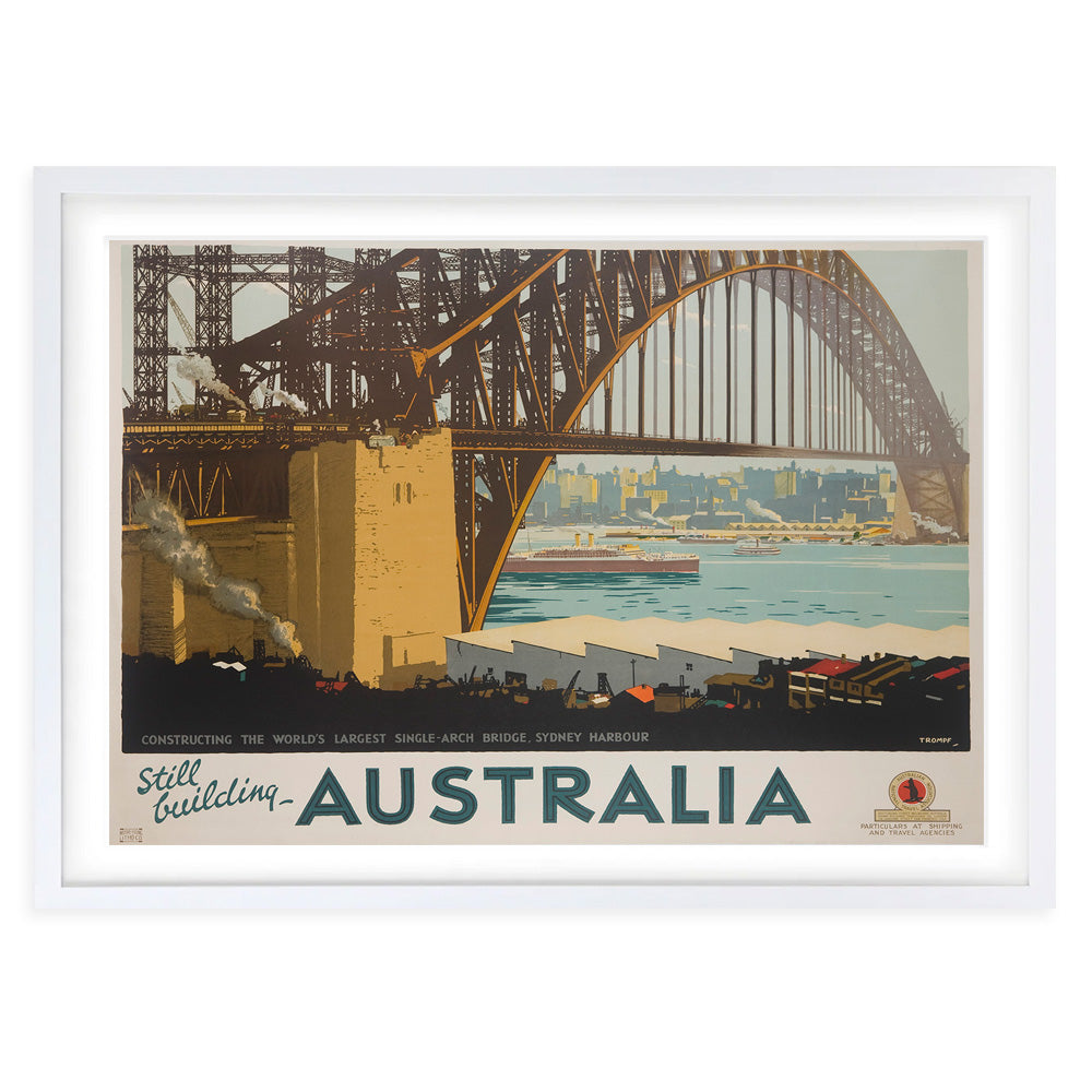 Wall Art's Australia Sydney Harbour Bridge Large 105cm x 81cm Framed A1 Art Print