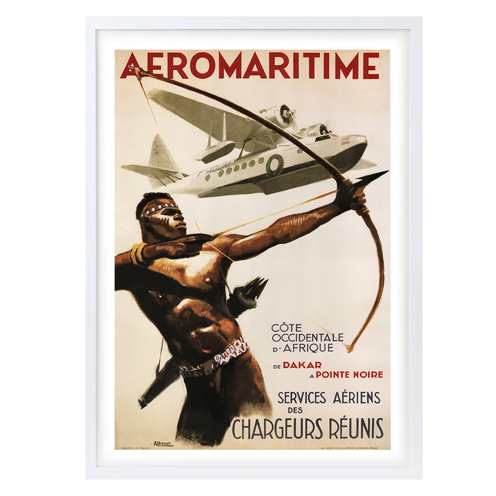 Wall Art's Aeromaritime Africa Large 105cm x 81cm Framed A1 Art Print