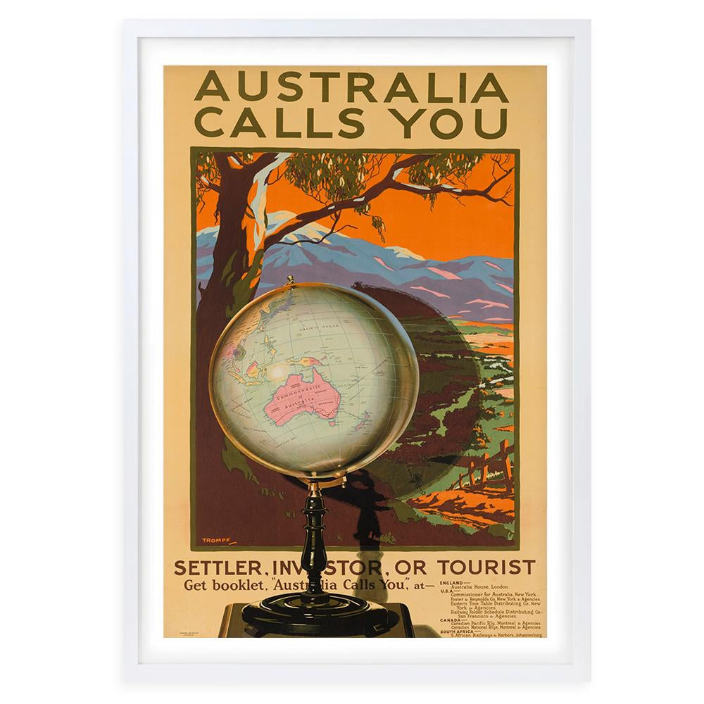 Wall Art's Australia Calls You Large 105cm x 81cm Framed A1 Art Print