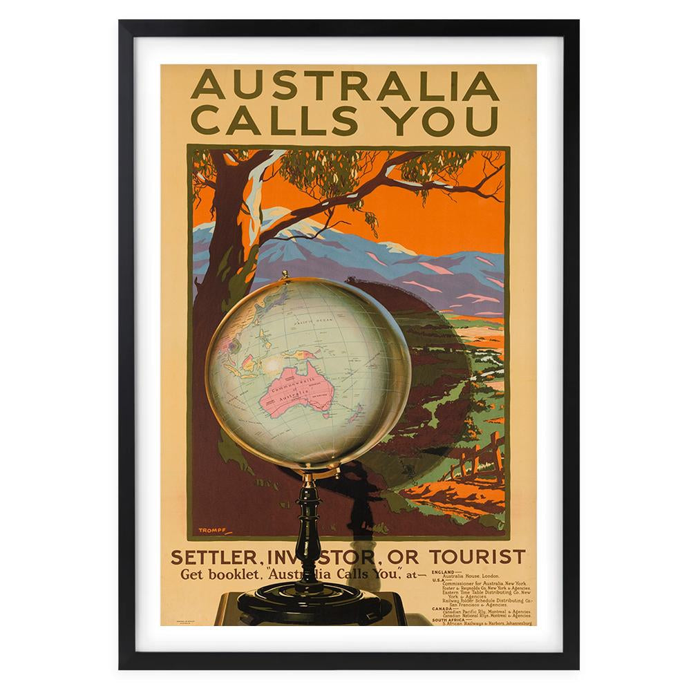 Wall Art's Australia Calls You Large 105cm x 81cm Framed A1 Art Print