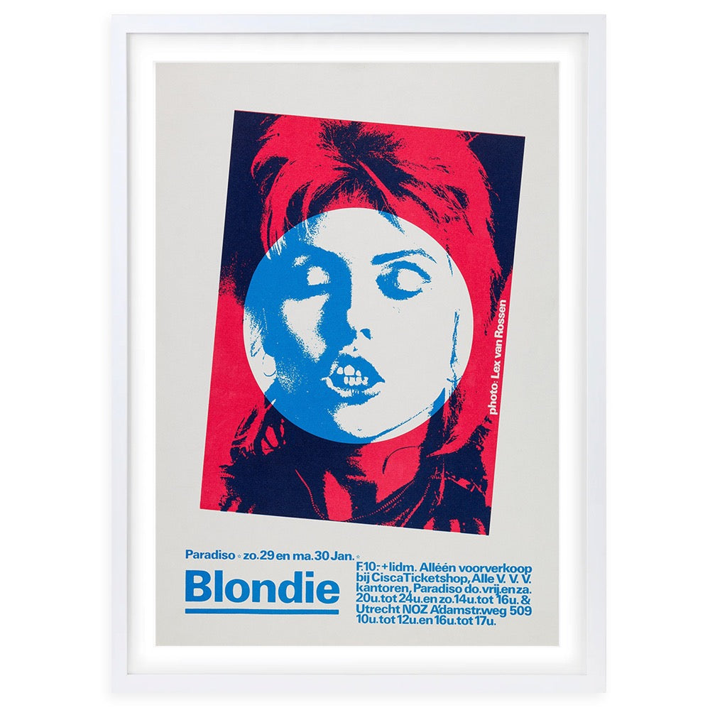 Wall Art's Blondie - Amsterdam Tour - 1978 Large 105cm x 81cm Framed A1 Art Print