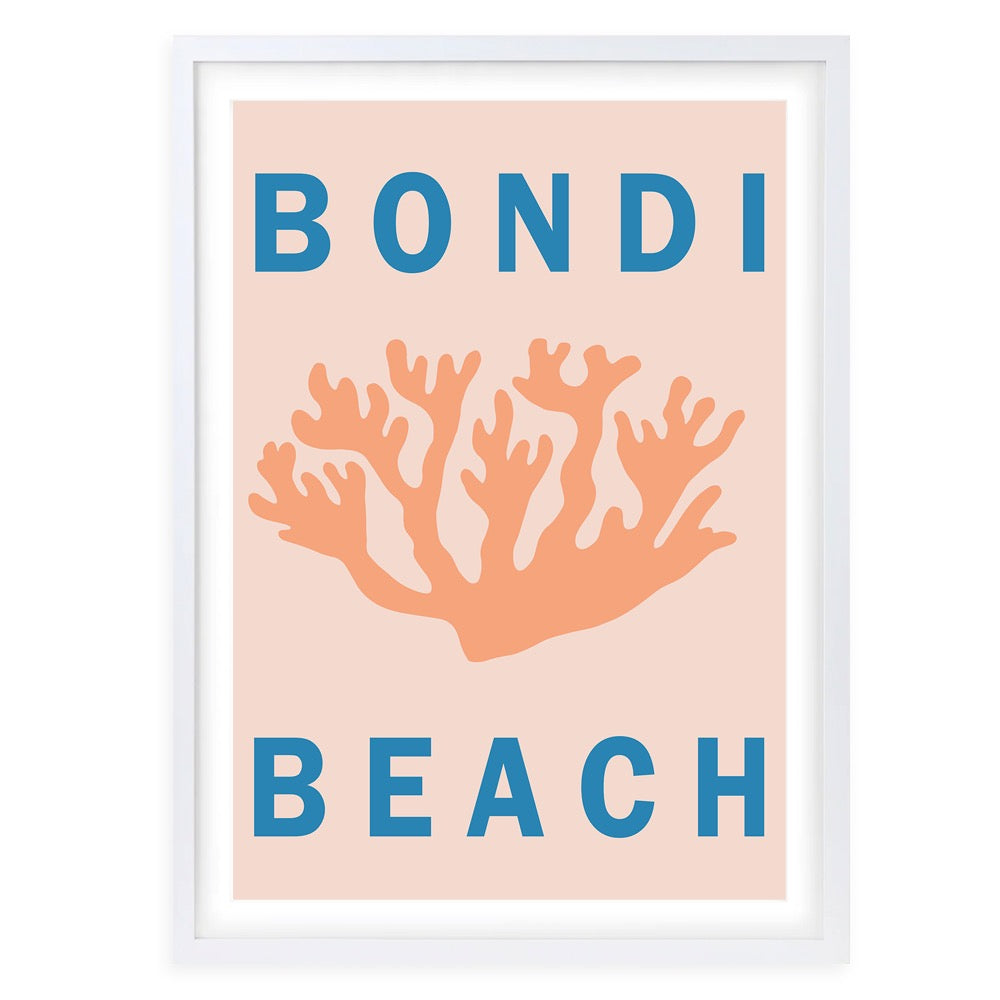 Wall Art's Bondi Beach Large 105cm x 81cm Framed A1 Art Print