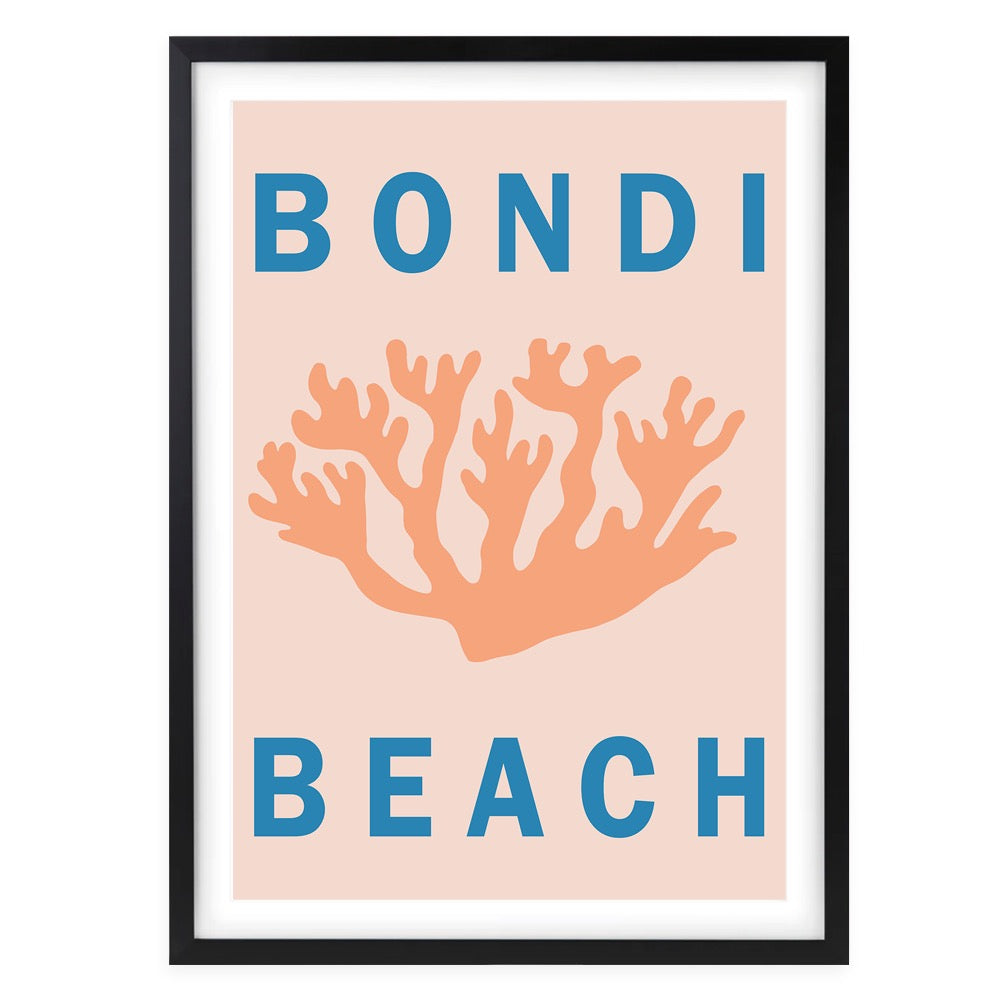 Wall Art's Bondi Beach Large 105cm x 81cm Framed A1 Art Print