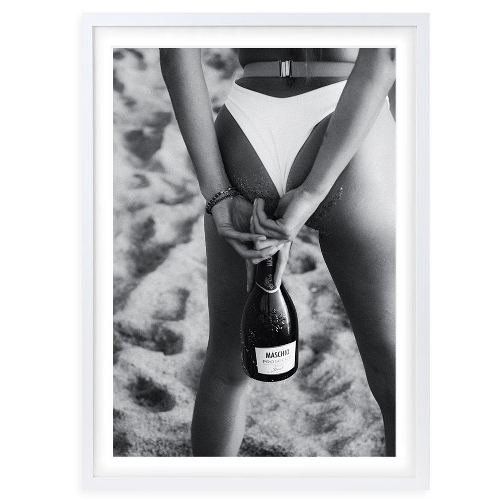 Wall Art's Bikini Proseccco Large 105cm x 81cm Framed A1 Art Print