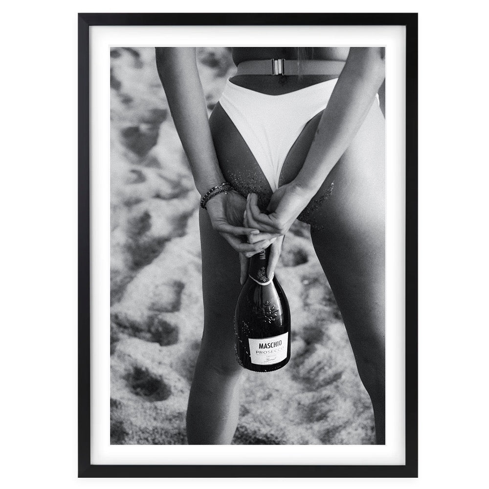 Wall Art's Bikini Proseccco Large 105cm x 81cm Framed A1 Art Print