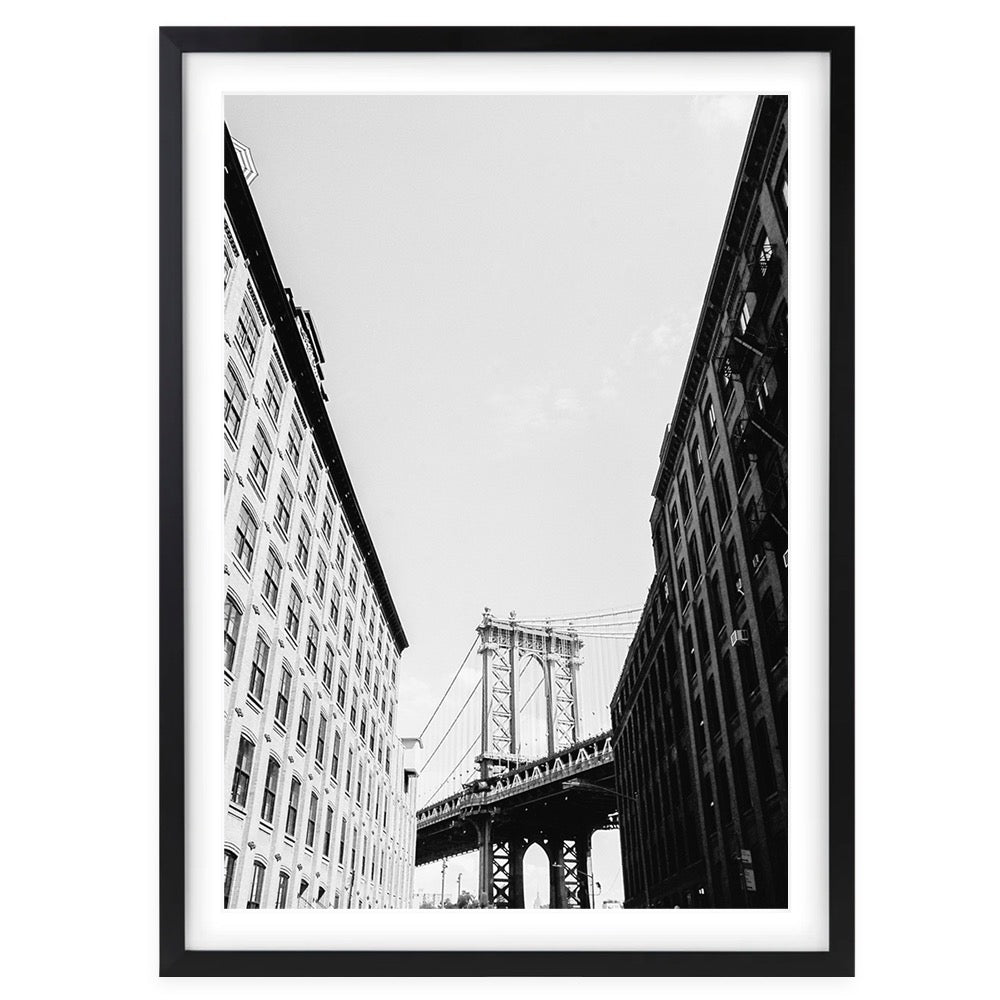 Wall Art's Brooklyn Bridge 3 Large 105cm x 81cm Framed A1 Art Print