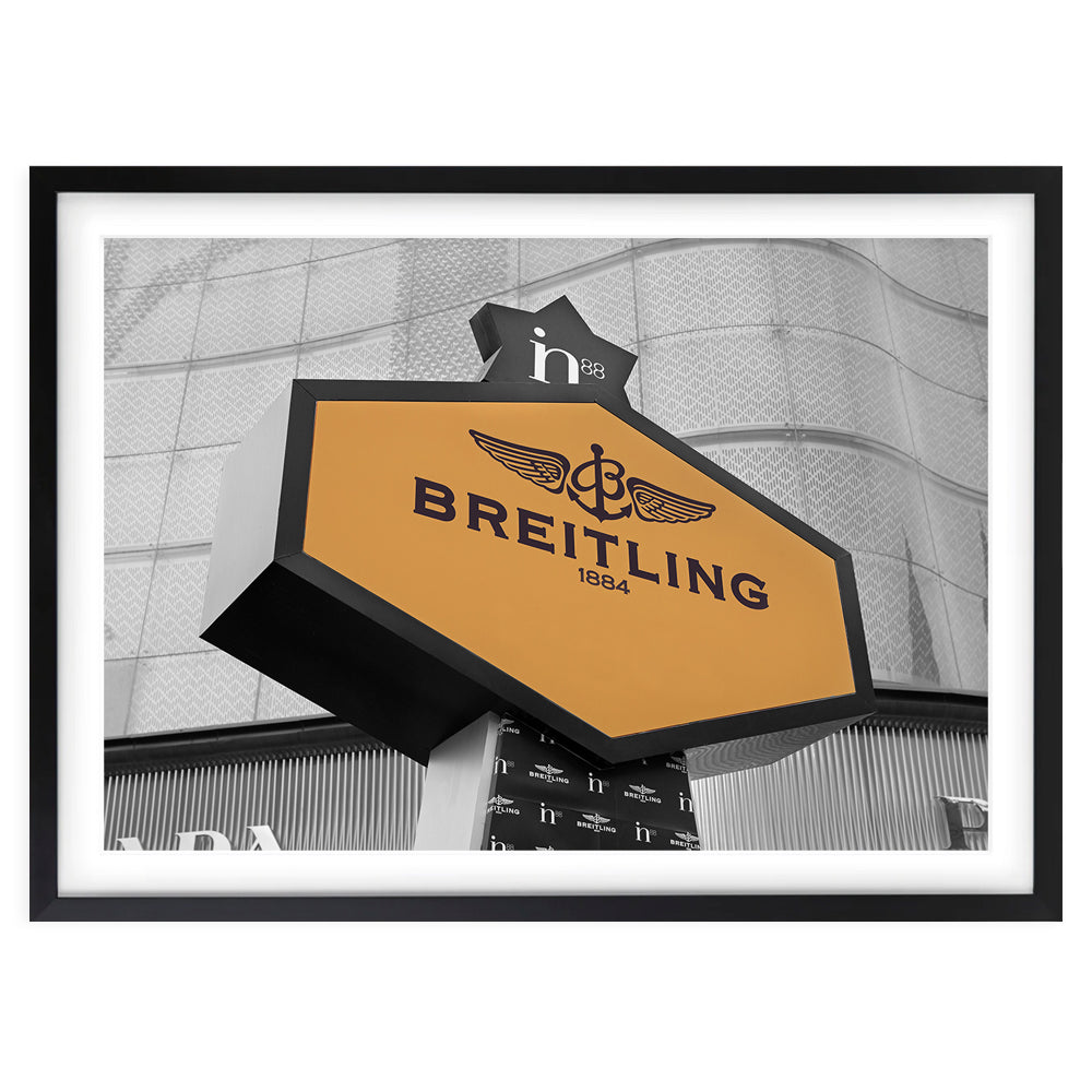 Wall Art's Breitling Sign Large 105cm x 81cm Framed A1 Art Print