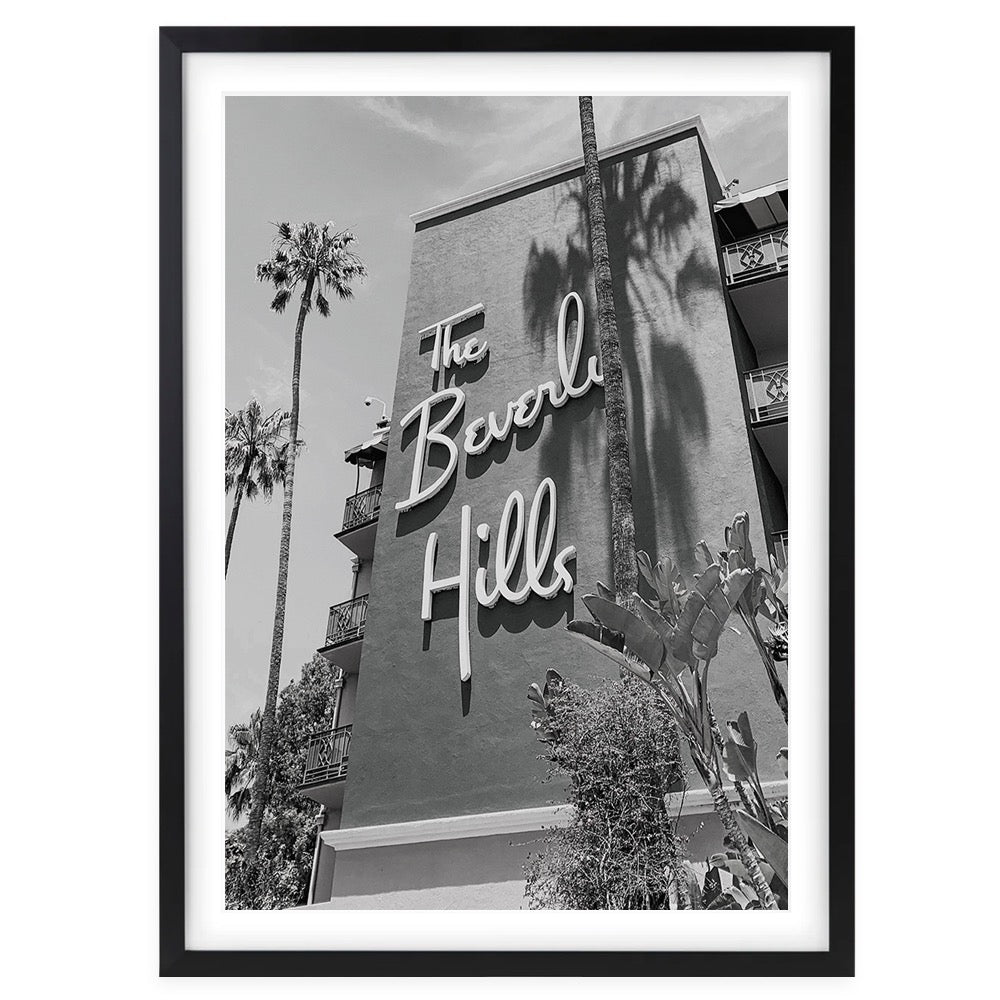 Wall Art's Beverly Hills Hotel Large 105cm x 81cm Framed A1 Art Print