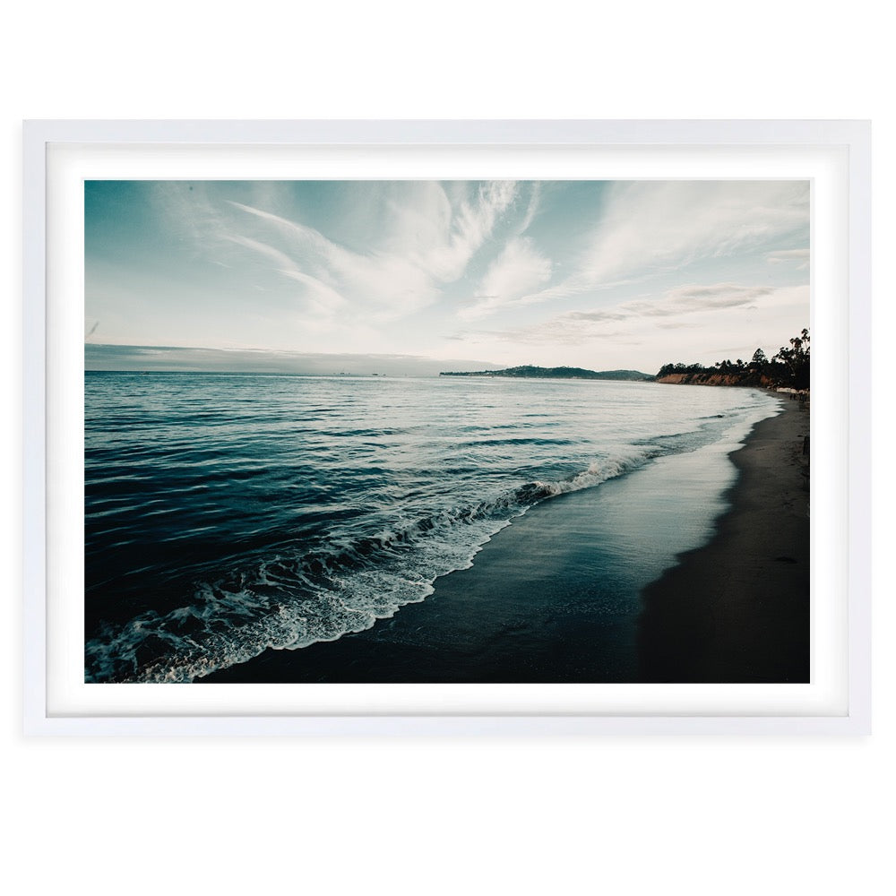 Wall Art's Beach At Dusk Large 105cm x 81cm Framed A1 Art Print