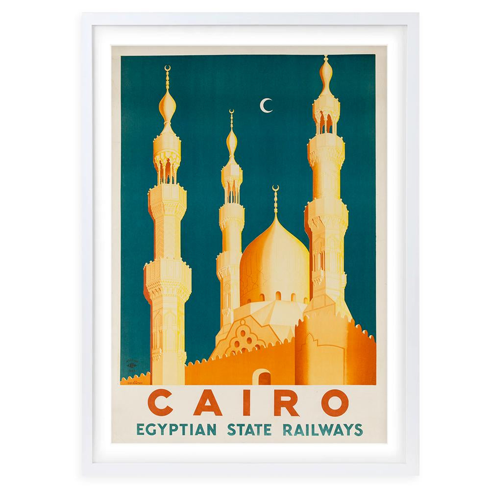 Wall Art's Cairo Egyption State Railways Large 105cm x 81cm Framed A1 Art Print