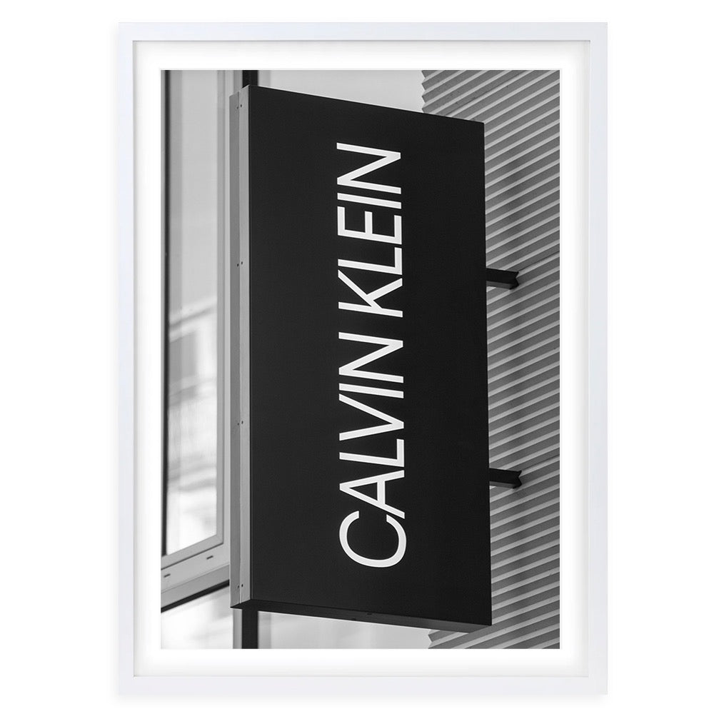 Wall Art's Calvin Klein Sign Large 105cm x 81cm Framed A1 Art Print