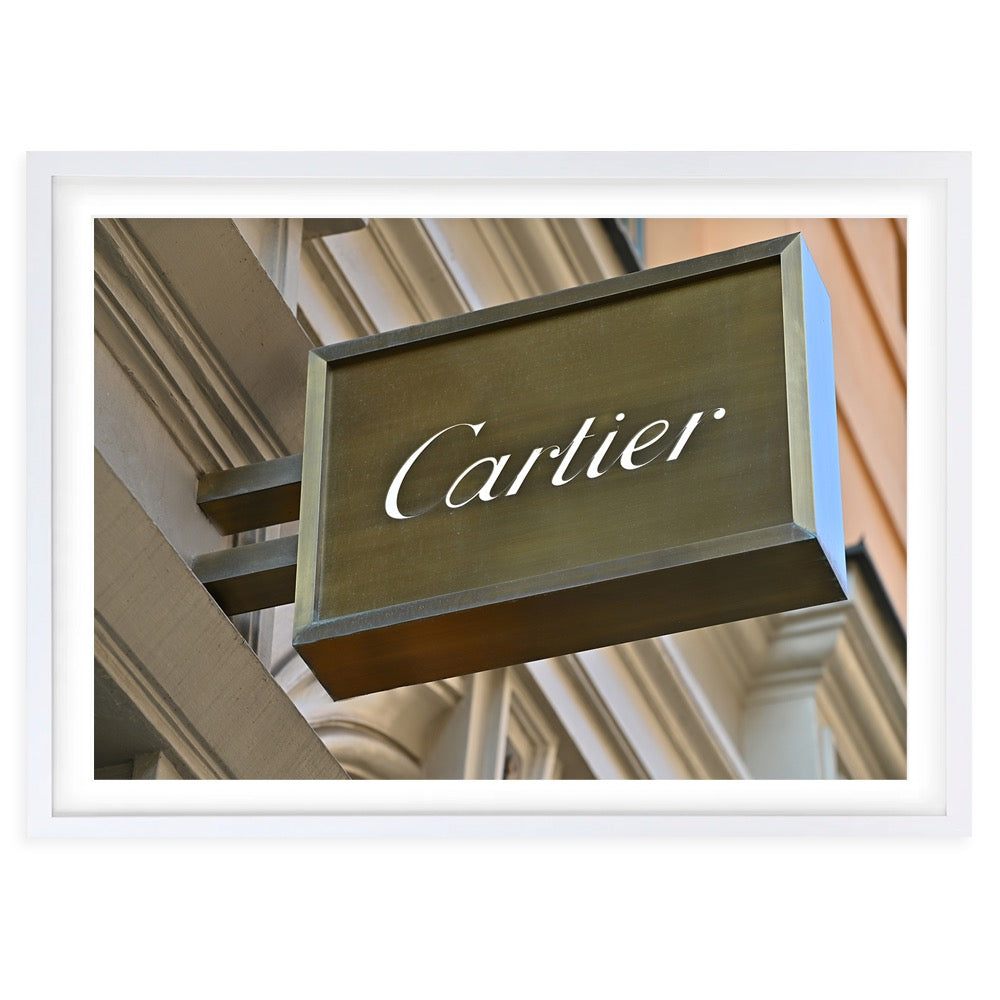 Wall Art's Cartier Sign Large 105cm x 81cm Framed A1 Art Print