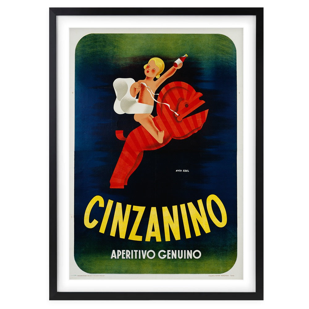 Wall Art's Cinzanino Large 105cm x 81cm Framed A1 Art Print