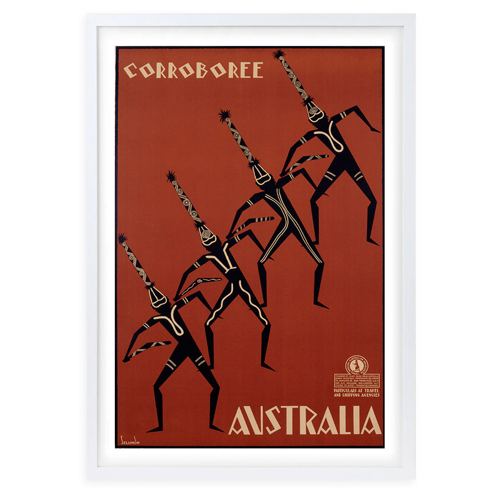 Wall Art's Corroboree Australia Large 105cm x 81cm Framed A1 Art Print