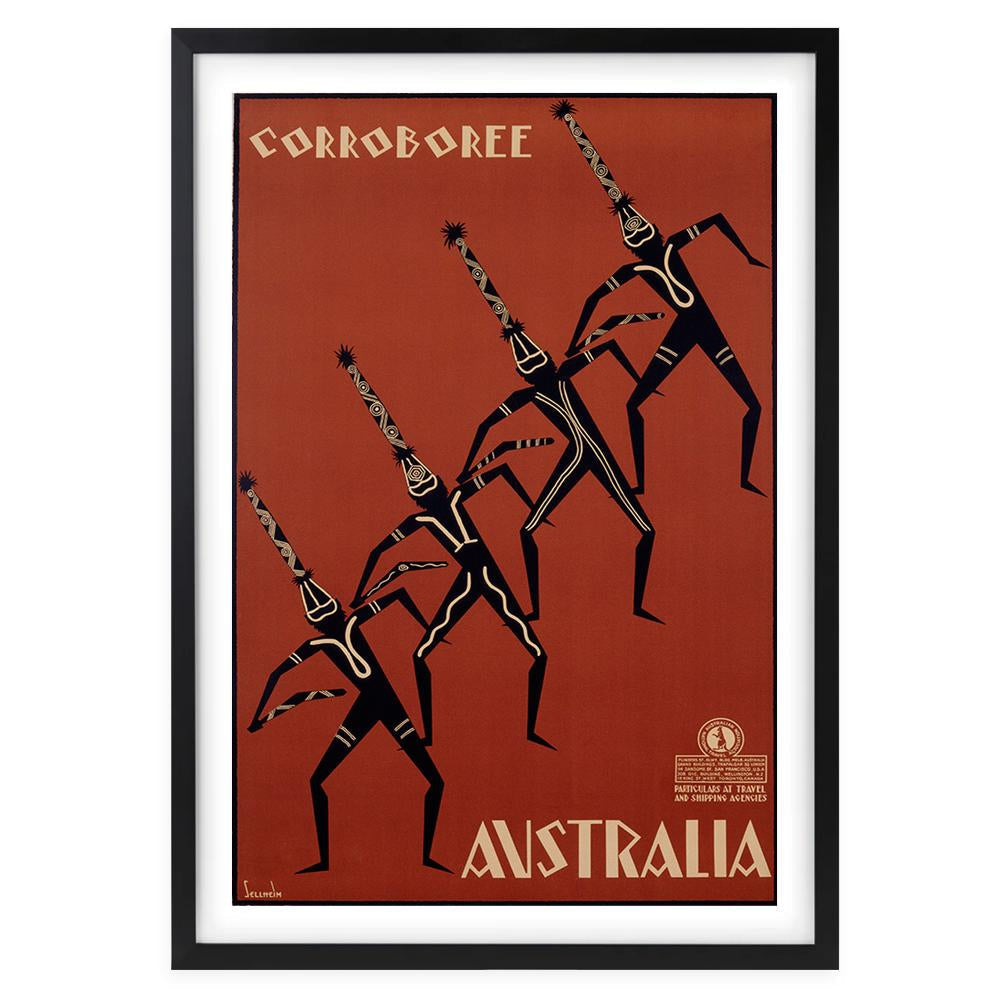 Wall Art's Corroboree Australia Large 105cm x 81cm Framed A1 Art Print