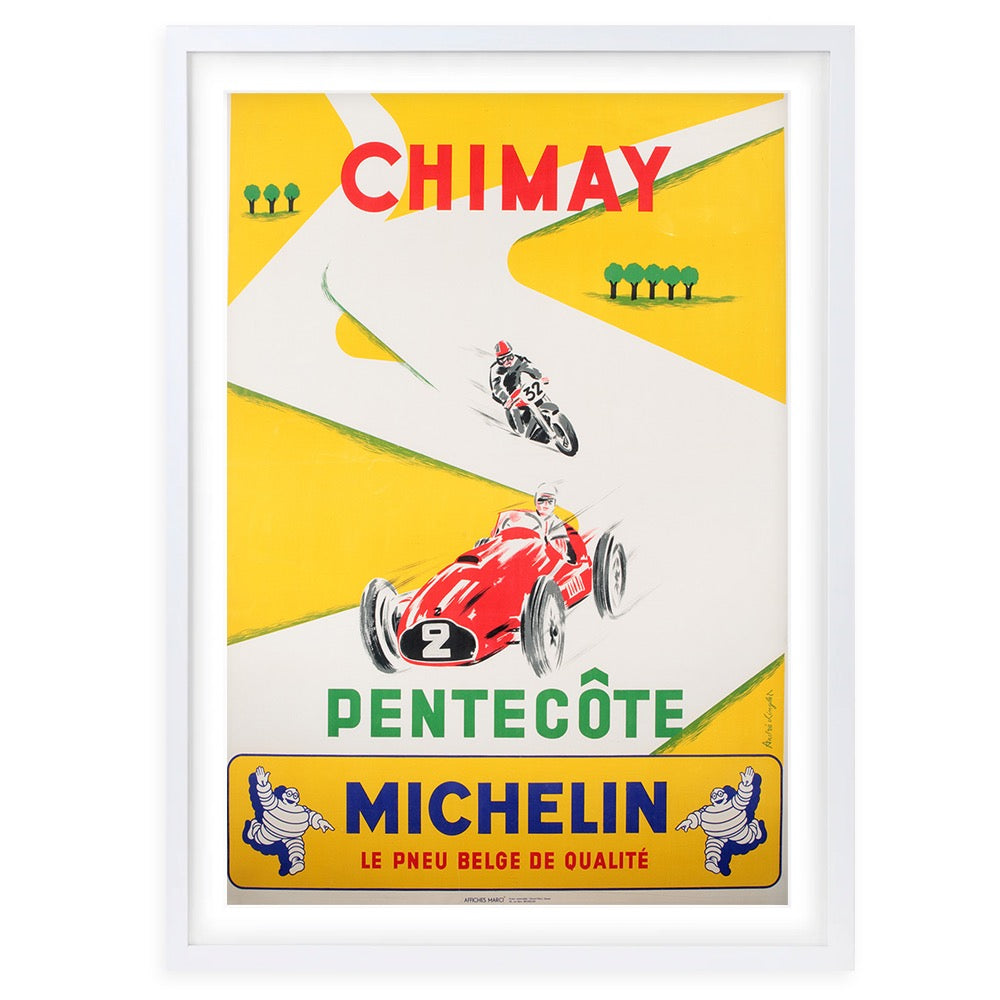 Wall Art's Chimay Pentecote Michelin Large 105cm x 81cm Framed A1 Art Print