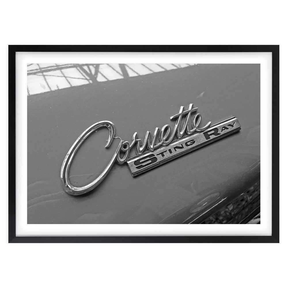 Wall Art's Corvette Large 105cm x 81cm Framed A1 Art Print