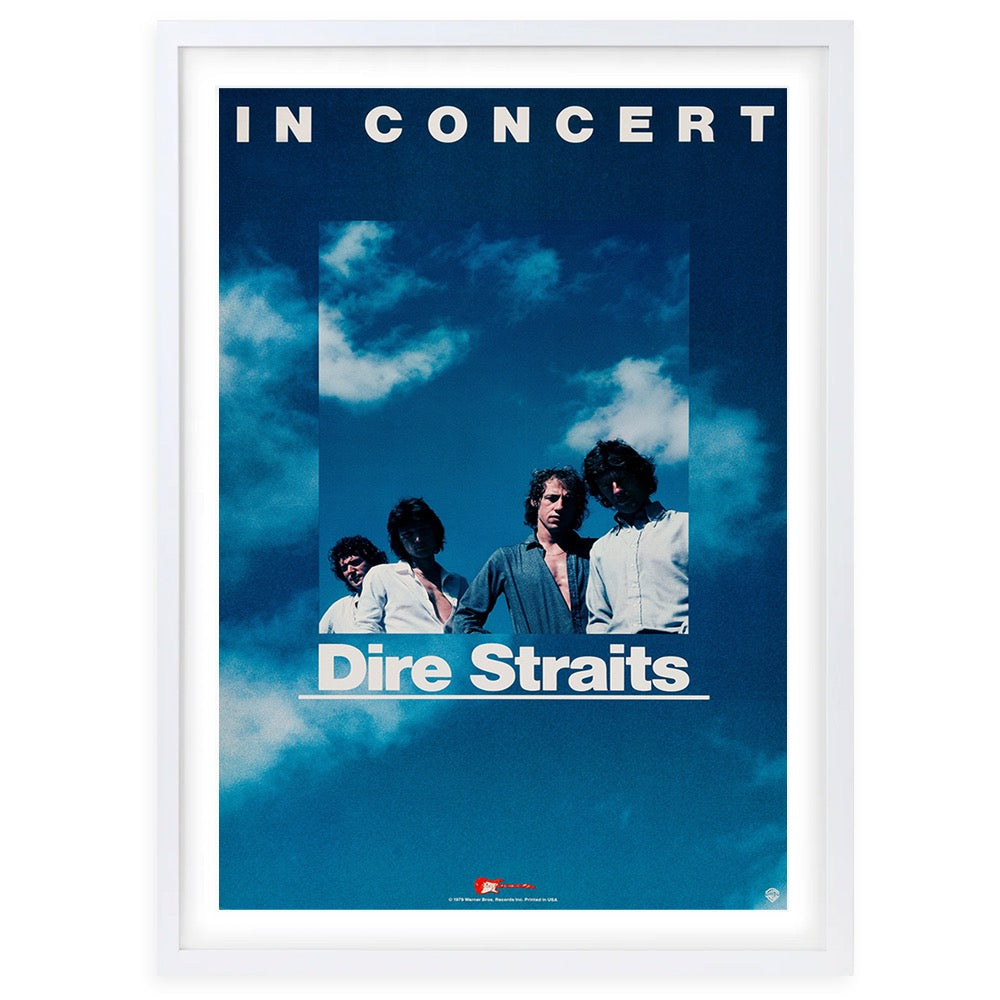 Wall Art's Dire Straits - In Concert - 1979 Large 105cm x 81cm Framed A1 Art Print