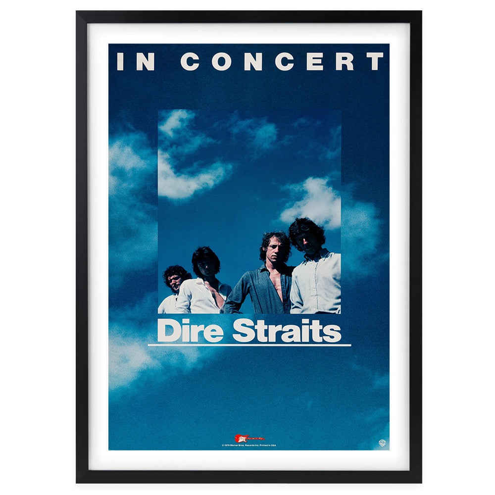 Wall Art's Dire Straits - In Concert - 1979 Large 105cm x 81cm Framed A1 Art Print