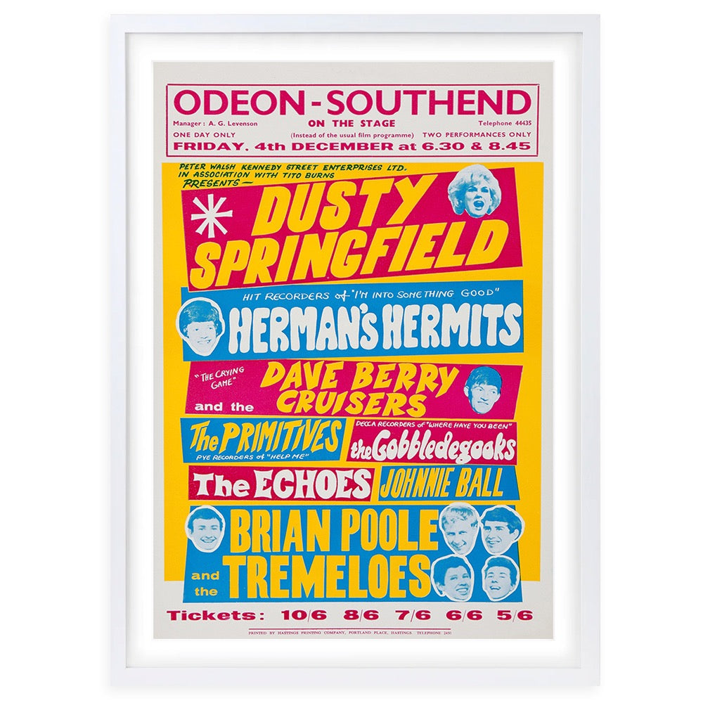 Wall Art's Dusty Springfield - Herman S Hermits Large 105cm x 81cm Framed A1 Art Print