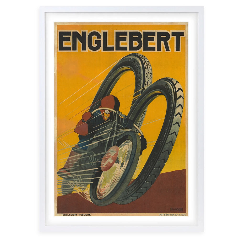 Wall Art's Englebert-Tire Large 105cm x 81cm Framed A1 Art Print