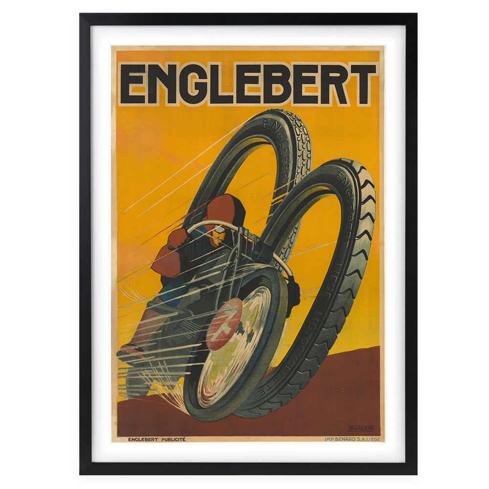 Wall Art's Englebert-Tire Large 105cm x 81cm Framed A1 Art Print