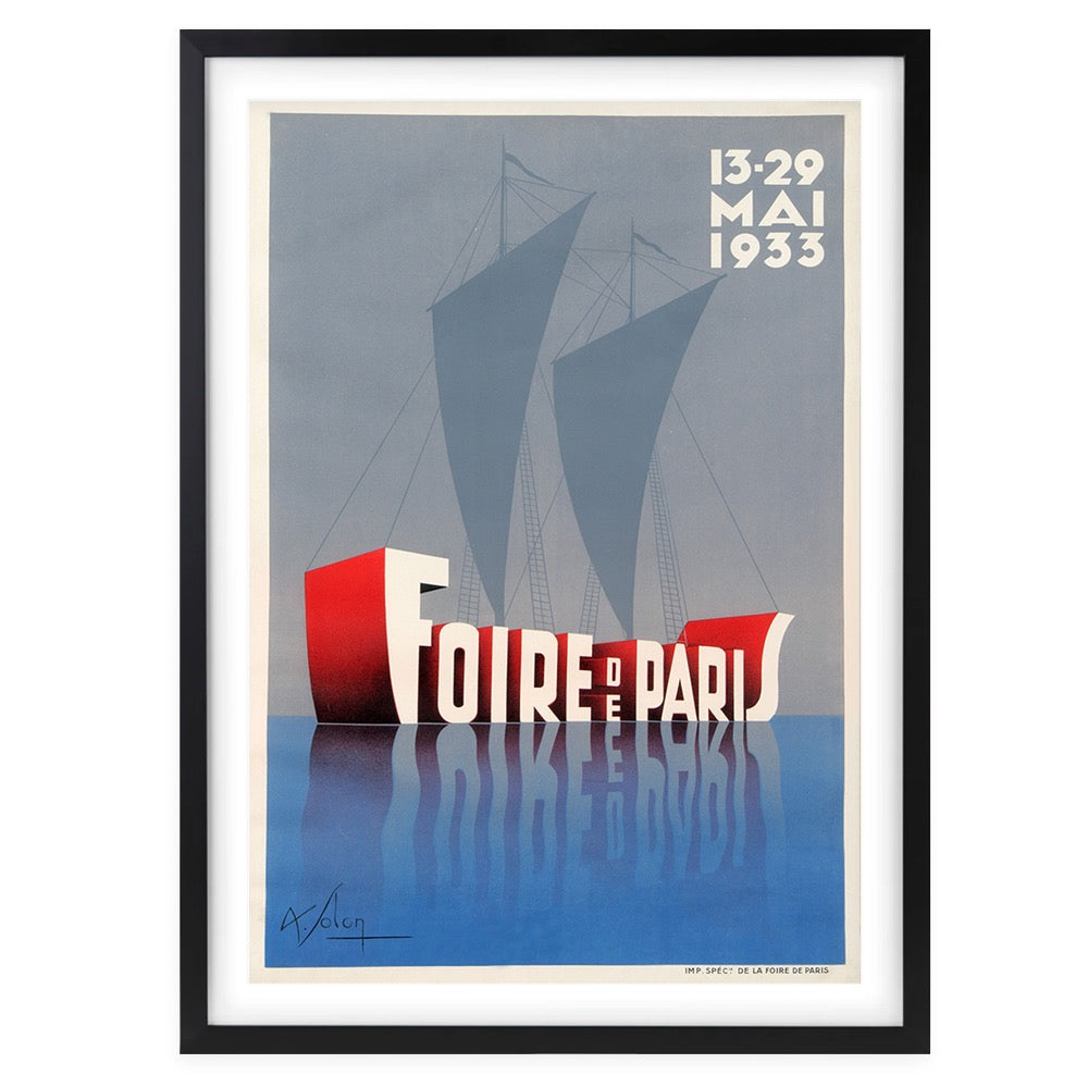 Wall Art's Fair Paris 1933 Large 105cm x 81cm Framed A1 Art Print