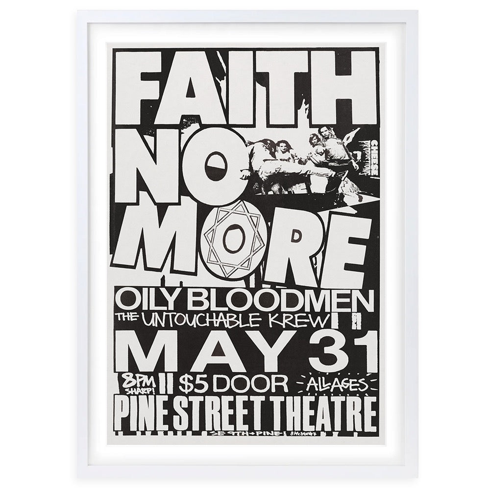 Wall Art's Faith No More - Oily Bloodmen - 1987 Large 105cm x 81cm Framed A1 Art Print