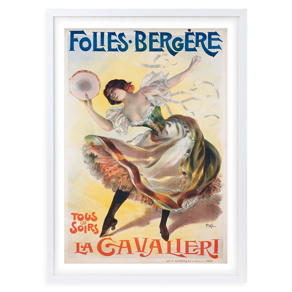 Wall Art's Folies Begere La Cavalieri Large 105cm x 81cm Framed A1 Art Print