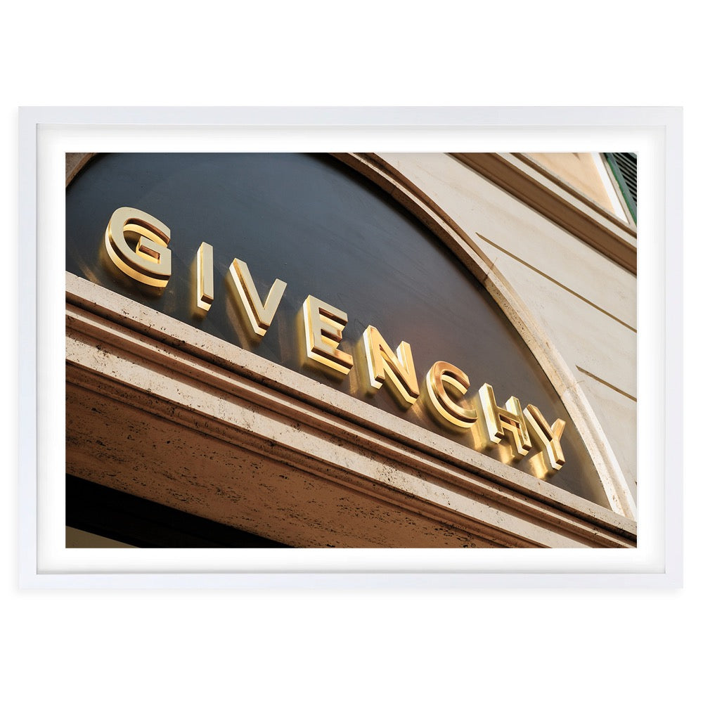 Wall Art's Givenchy Sign Large 105cm x 81cm Framed A1 Art Print