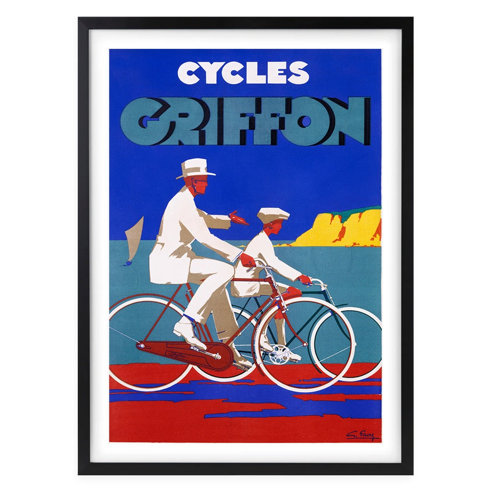 Wall Art's Griffon Cycles Large 105cm x 81cm Framed A1 Art Print