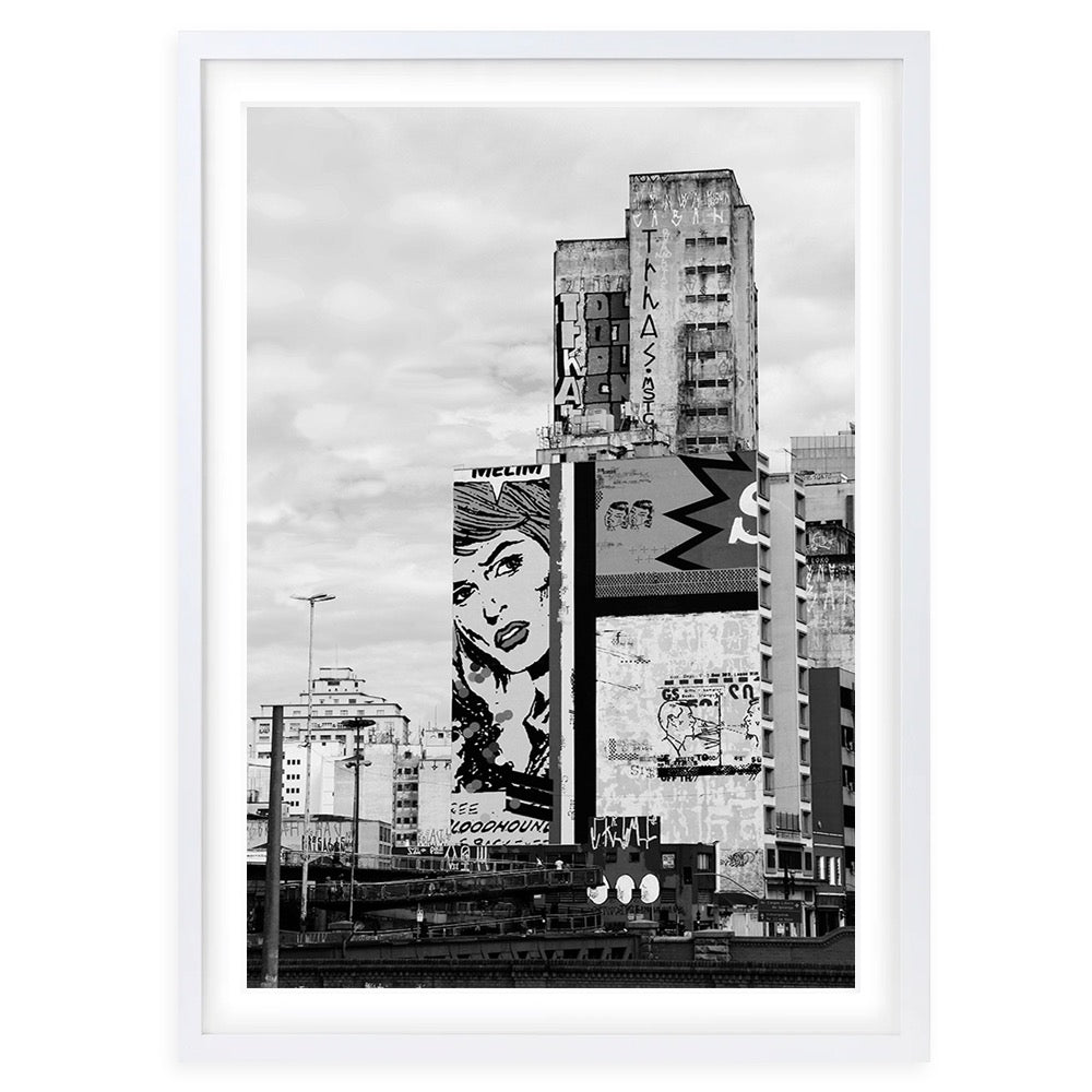 Wall Art's Graffitti Tower Large 105cm x 81cm Framed A1 Art Print