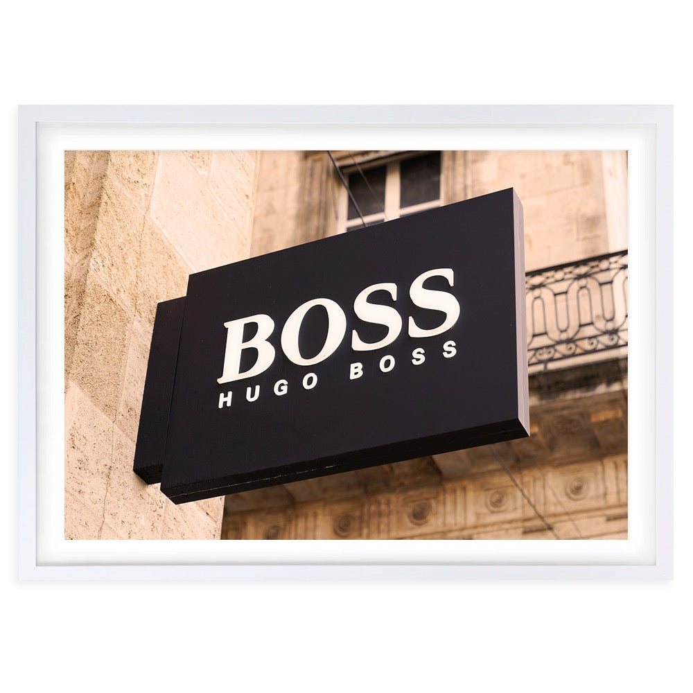 Wall Art's Hugo Boss Sign Large 105cm x 81cm Framed A1 Art Print