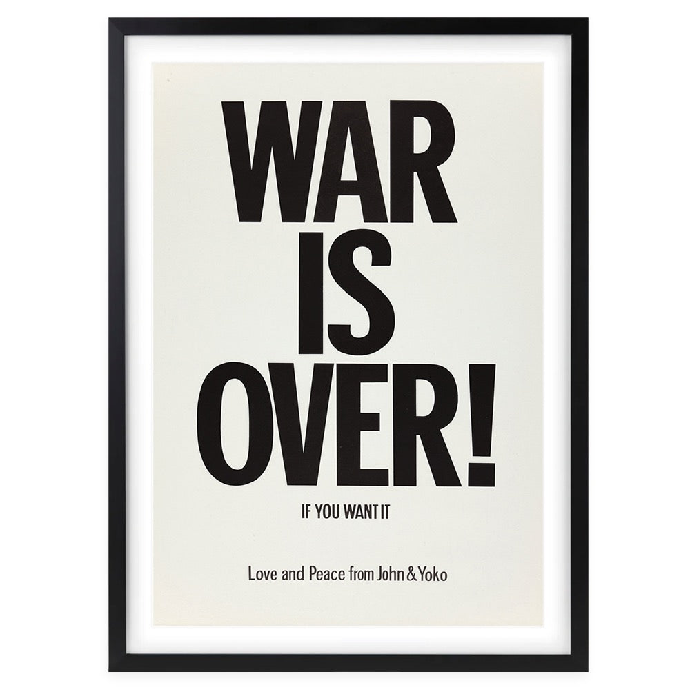 Wall Art's John Lennon - War Is Over - 1971 Large 105cm x 81cm Framed A1 Art Print