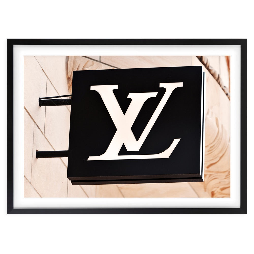 Wall Art's Louis Vuitton Sign Large 105cm x 81cm Framed A1 Art Print