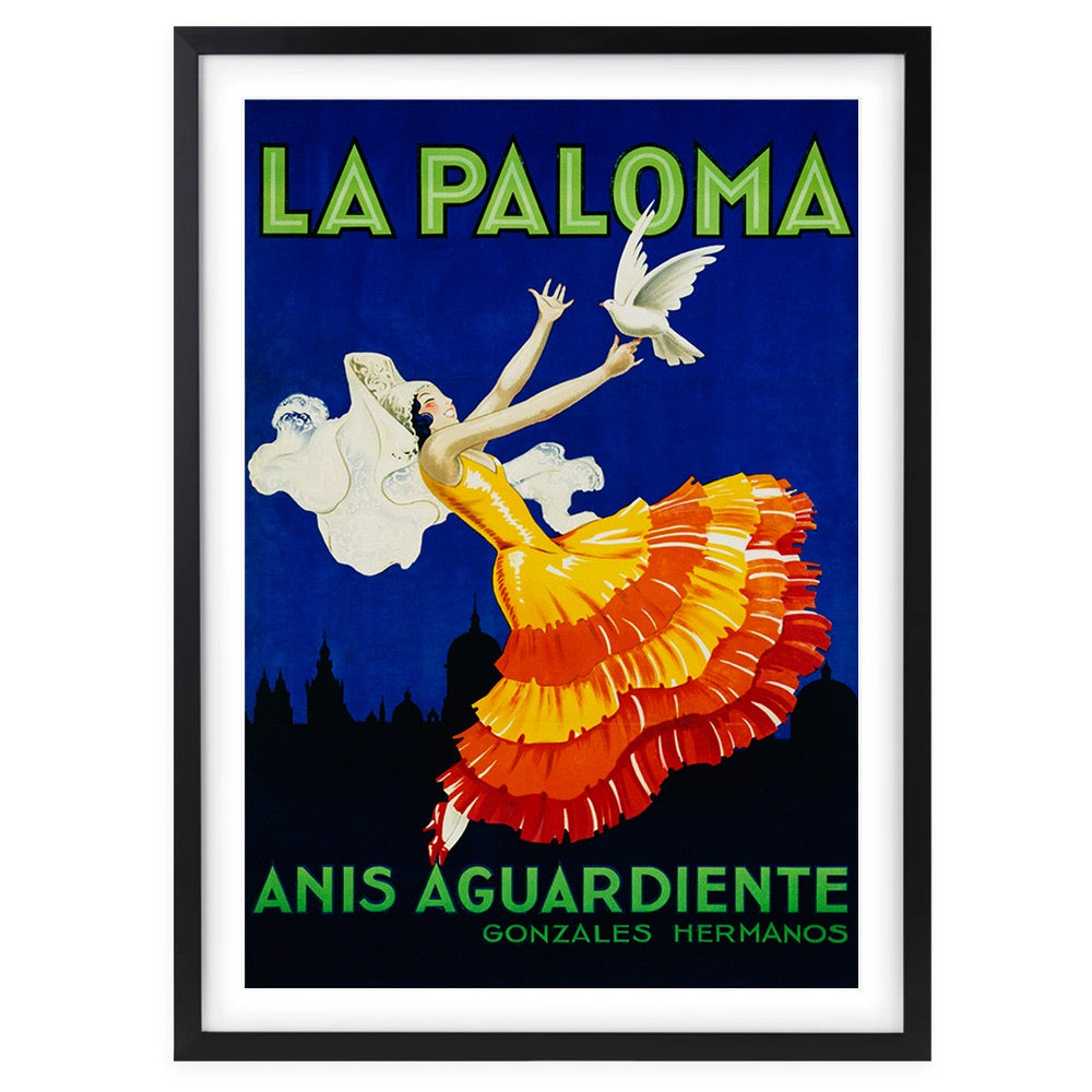 Wall Art's La Paloma Large 105cm x 81cm Framed A1 Art Print