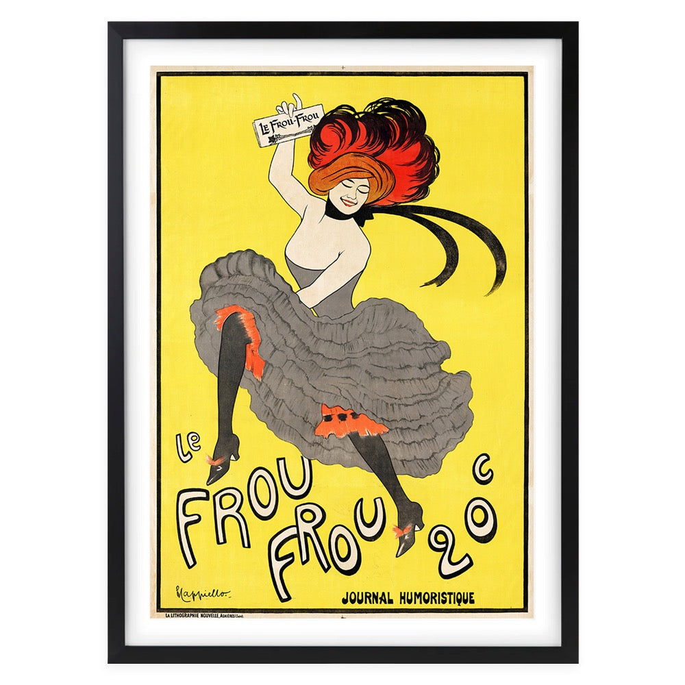 Wall Art's Le Frou Frou Large 105cm x 81cm Framed A1 Art Print