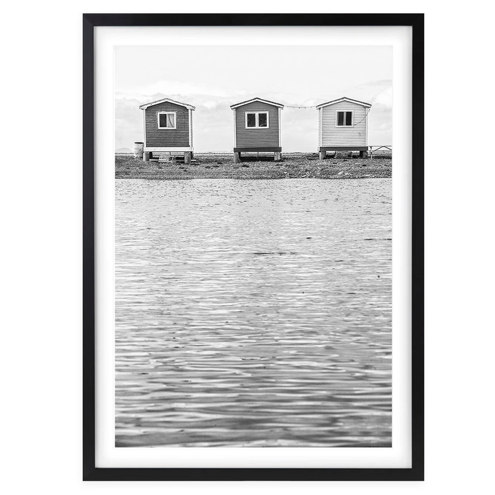 Wall Art's Lake Houses Large 105cm x 81cm Framed A1 Art Print