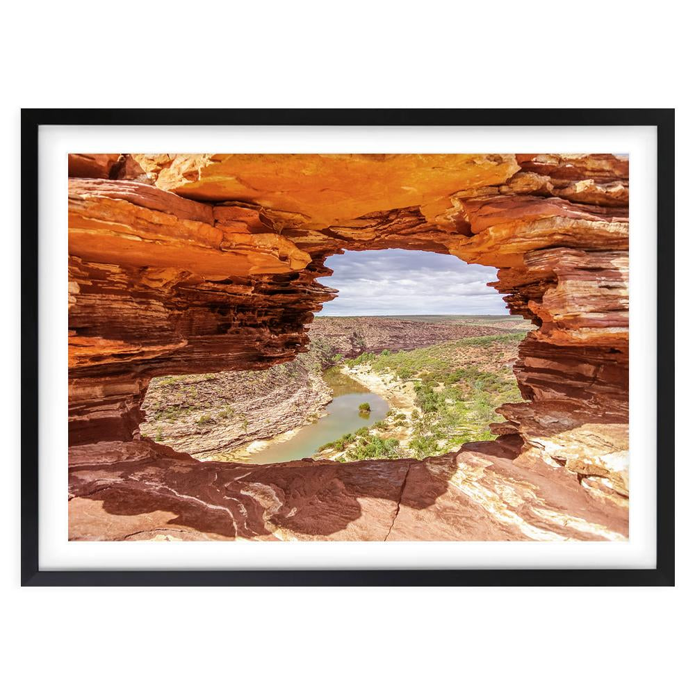 Wall Art's Murchison River Lookout Large 105cm x 81cm Framed A1 Art Print