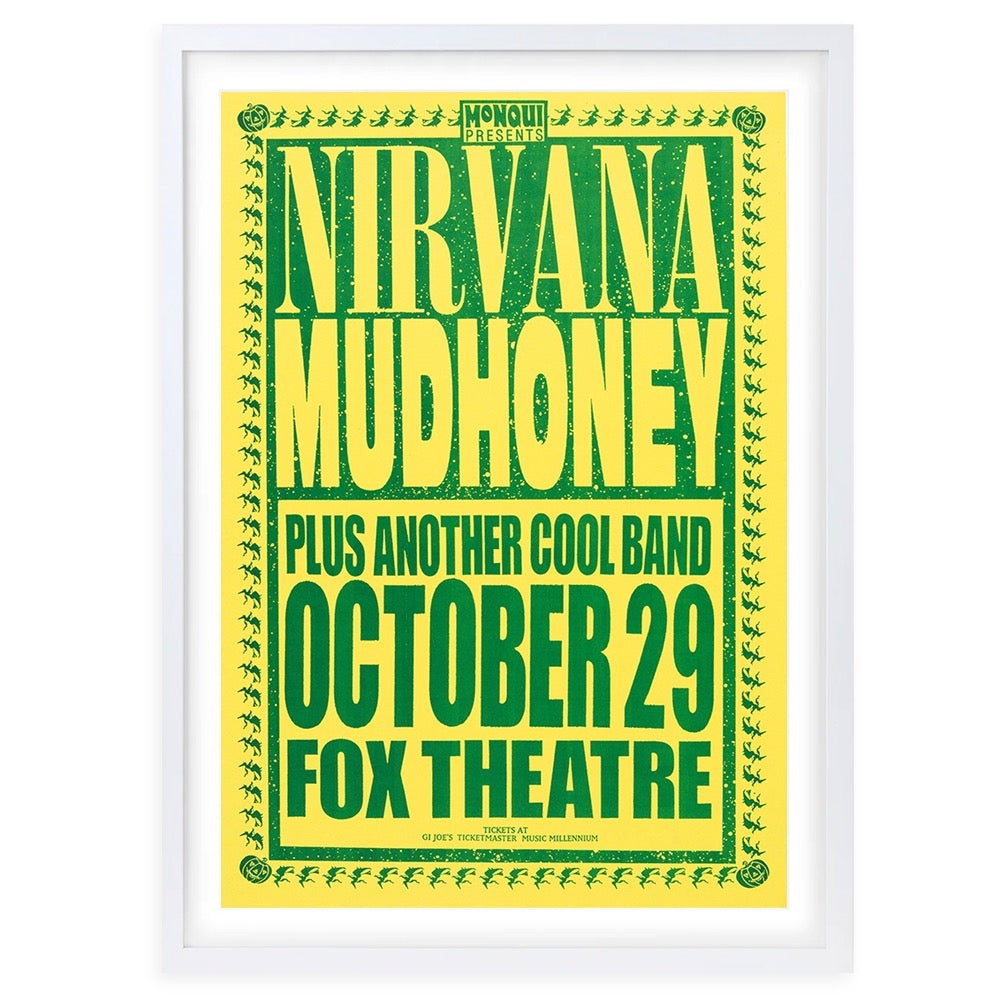 Wall Art's Nirvana - Mudhoney - 1991 Large 105cm x 81cm Framed A1 Art Print