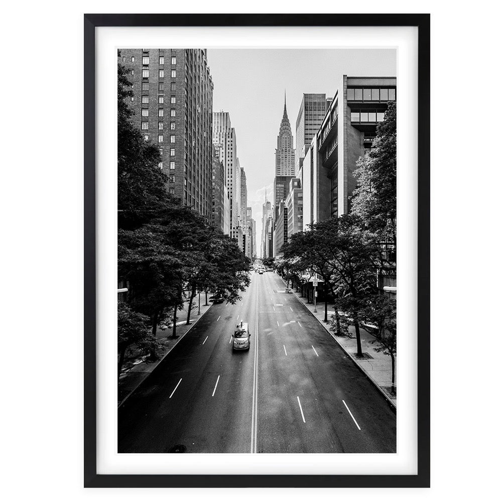 Wall Art's New York Morning Large 105cm x 81cm Framed A1 Art Print