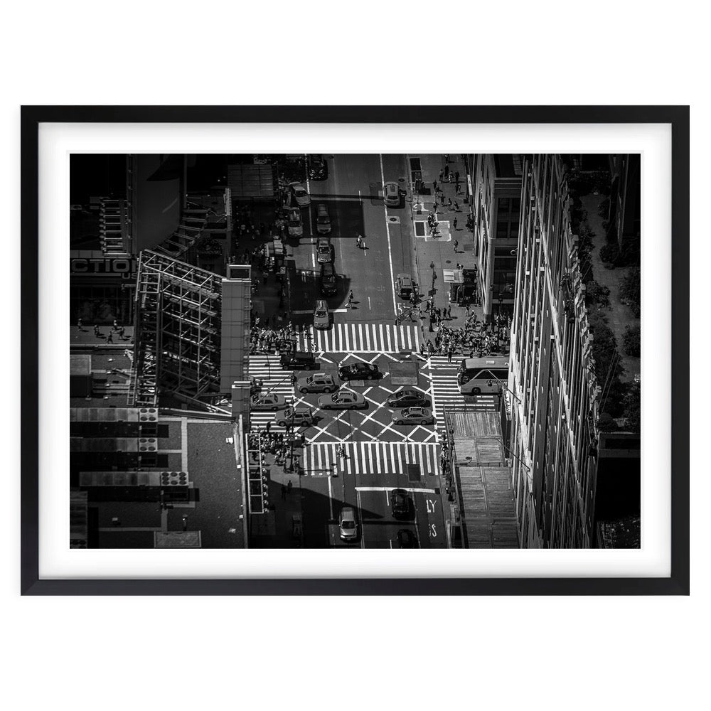 Wall Art's New York Intersection Large 105cm x 81cm Framed A1 Art Print