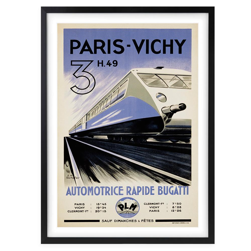 Wall Art's Paris Vichy Large 105cm x 81cm Framed A1 Art Print