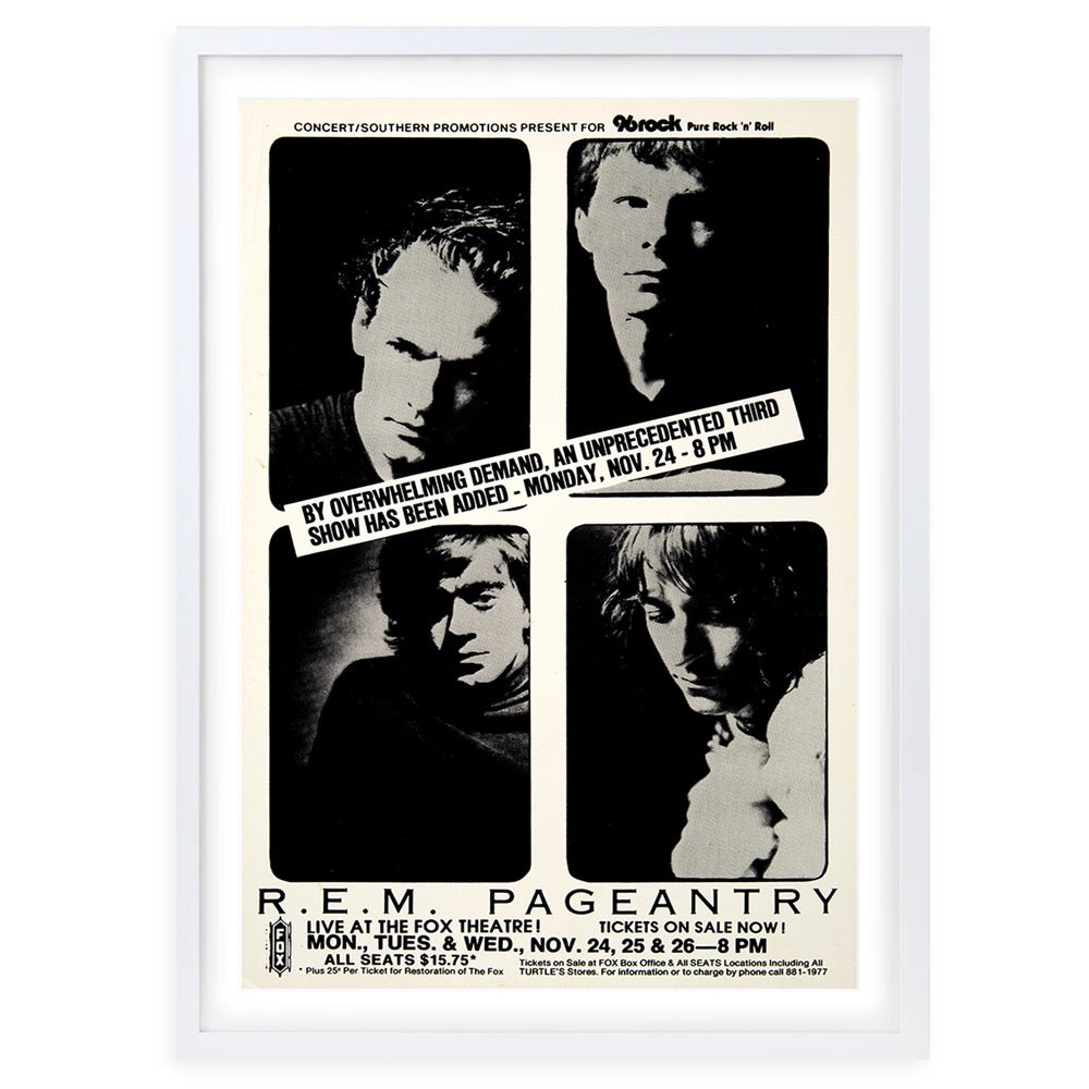 Wall Art's R.E.M. - Pageantry - 1986 Large 105cm x 81cm Framed A1 Art Print