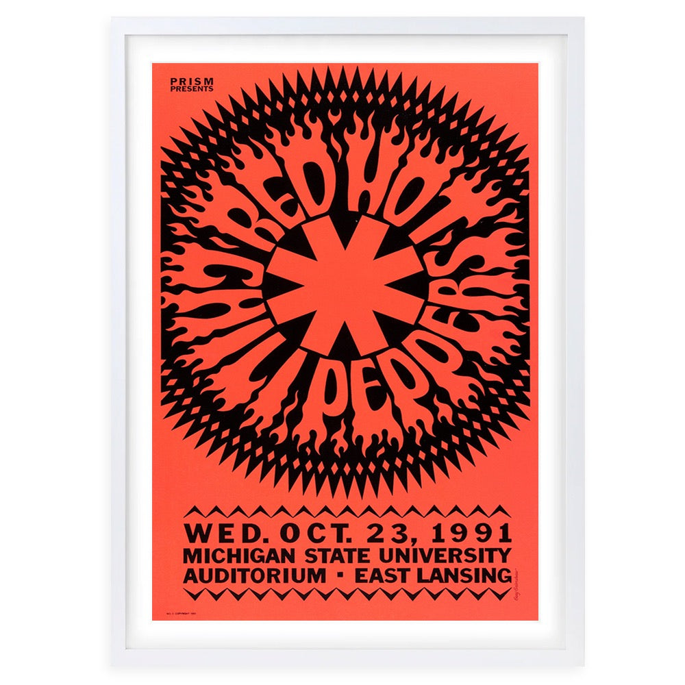 Wall Art's Red Hot Chili Peppers - Michigan State - 1991 Large 105cm x 81cm Framed A1 Art Print