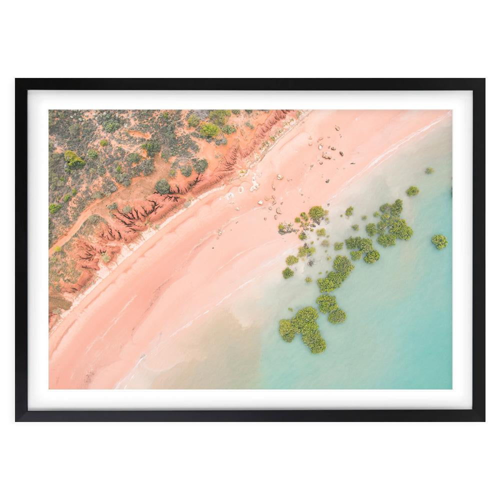 Wall Art's Roebuck Bay Beach Large 105cm x 81cm Framed A1 Art Print