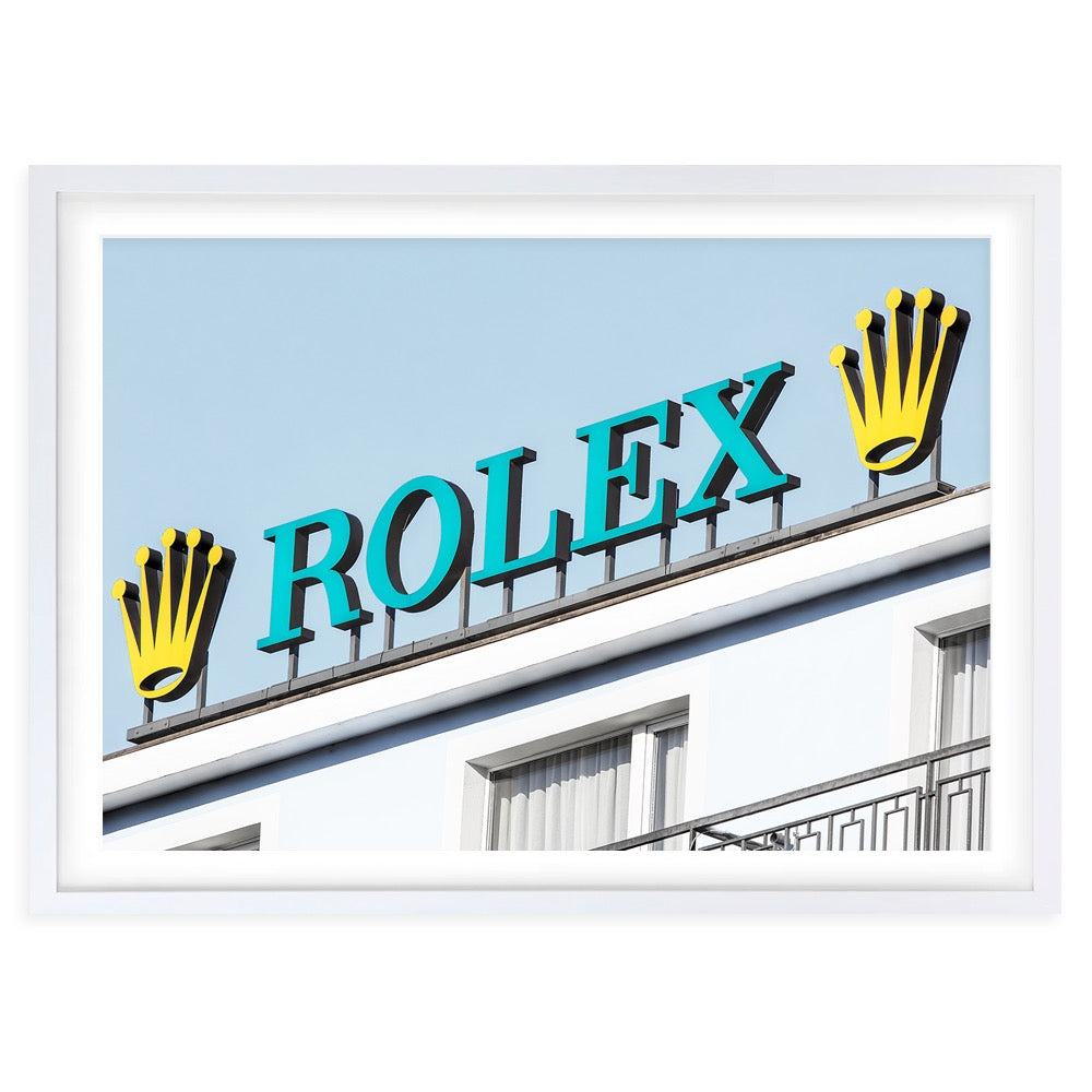 Wall Art's Rolex Sign Large 105cm x 81cm Framed A1 Art Print