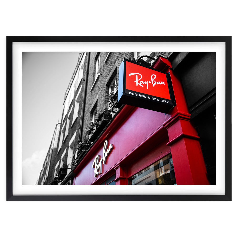 Wall Art's Ray Ban Store Large 105cm x 81cm Framed A1 Art Print