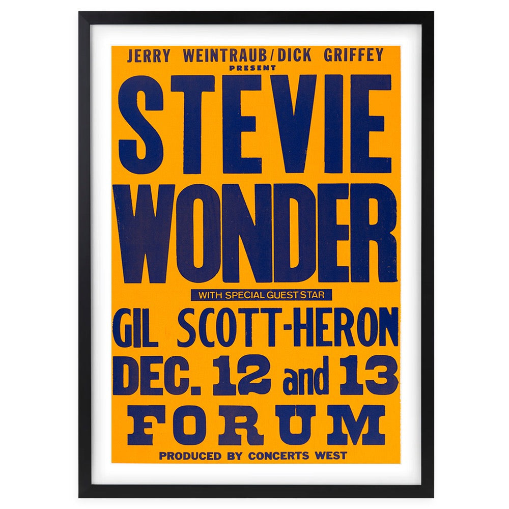 Wall Art's Stevie Wonder Large 105cm x 81cm Framed A1 Art Print