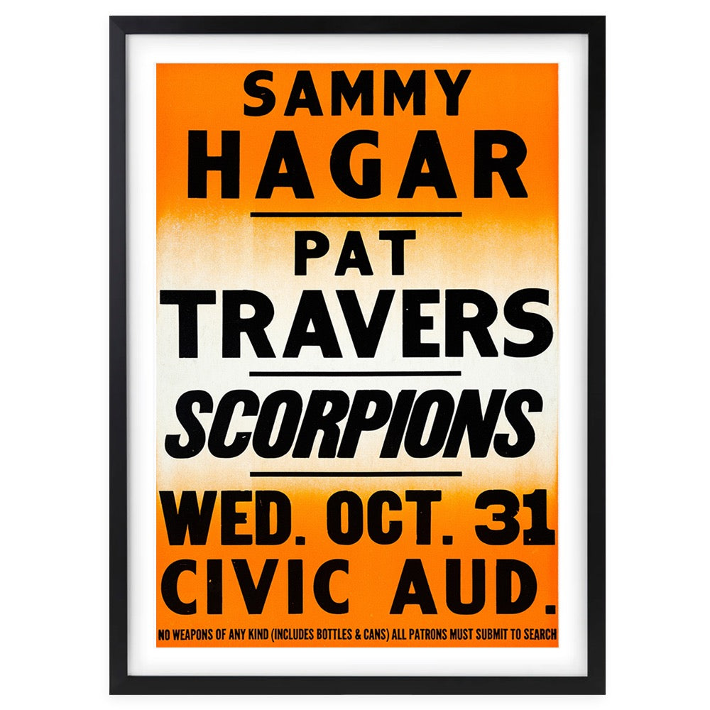 Wall Art's Sammy Hagar Large 105cm x 81cm Framed A1 Art Print